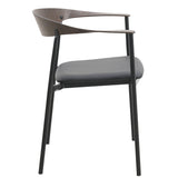 Leather Dining Chair with Stainless Steel Frame Set of 2 Kora Series