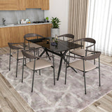 Leather Dining Chair with Stainless Steel Frame Set of 2 Kora Series