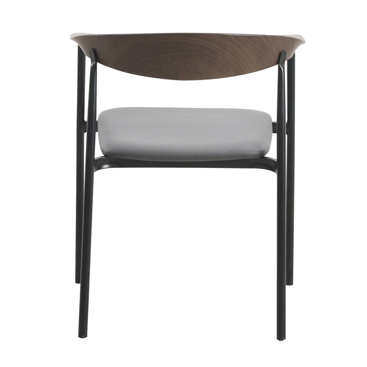 Leather Dining Chair with Stainless Steel Frame Set of 2 Kora Series