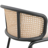 LeisureMod Ervilla Bar Stool with Black Powder Coated Steel Frame Set of 2 - 37"