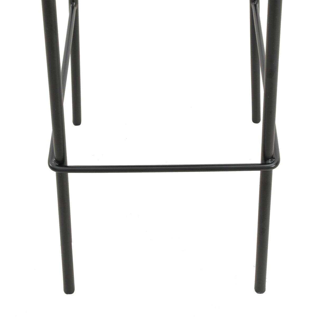LeisureMod Euston Wicker Bar Stool with Powder Coated Steel Frame, Set of 2 - 42"