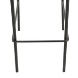LeisureMod Euston Wicker Bar Stool with Powder Coated Steel Frame, Set of 2 - 42"