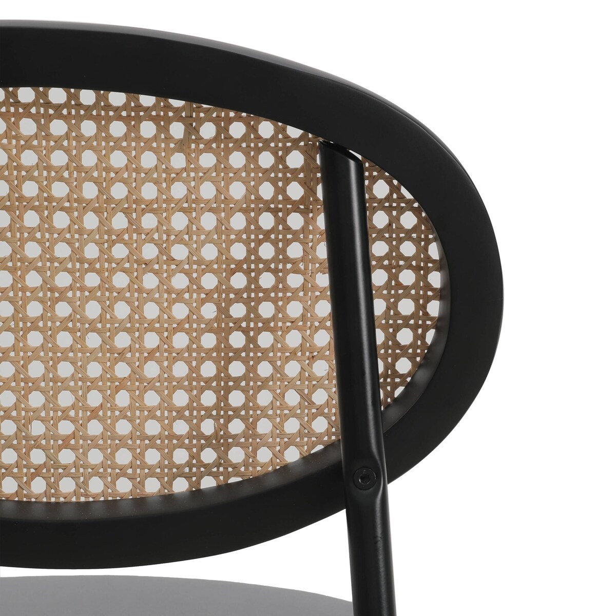 LeisureMod Euston Wicker Bar Stool with Powder Coated Steel Frame, Set of 2 - 42"