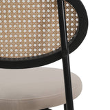LeisureMod Euston Wicker Bar Stool with Powder Coated Steel Frame, Set of 2 - 42"