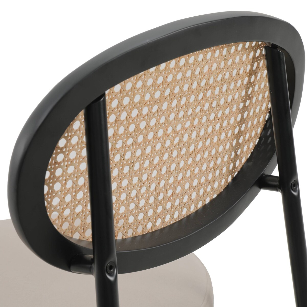 LeisureMod Euston Wicker Bar Stool with Powder Coated Steel Frame, Set of 2 - 42"