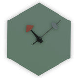 Manchester Silent Simple Hexagon Shaped Non Ticking Wall Clock with Aluminum Hands for Home Office Living Room(Battery Included)