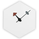 Manchester Silent Simple Hexagon Shaped Non Ticking Wall Clock with Aluminum Hands for Home Office Living Room(Battery Included)