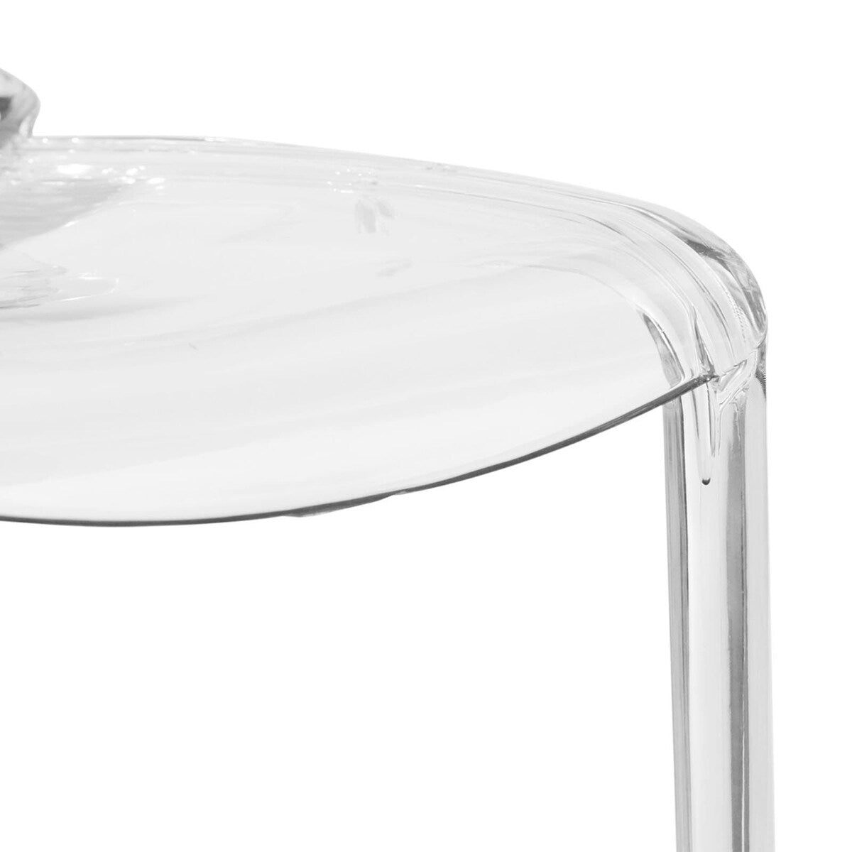 LeisureMod Murray Modern Dining Chair, Set of 2 - Clear