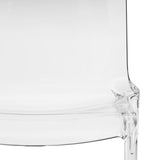 LeisureMod Murray Modern Dining Chair, Set of 2 - Clear