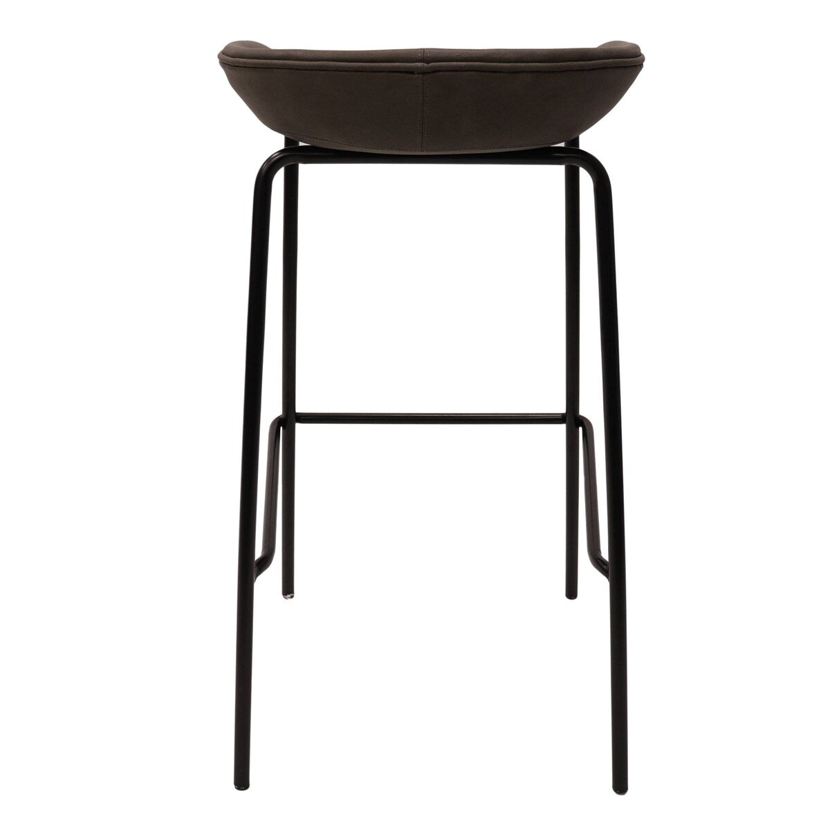 Leather Barstool with Powder-Coated Iron Frame Set of 2 Servos Series