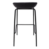 Leather Barstool with Powder-Coated Iron Frame Set of 2 Servos Series