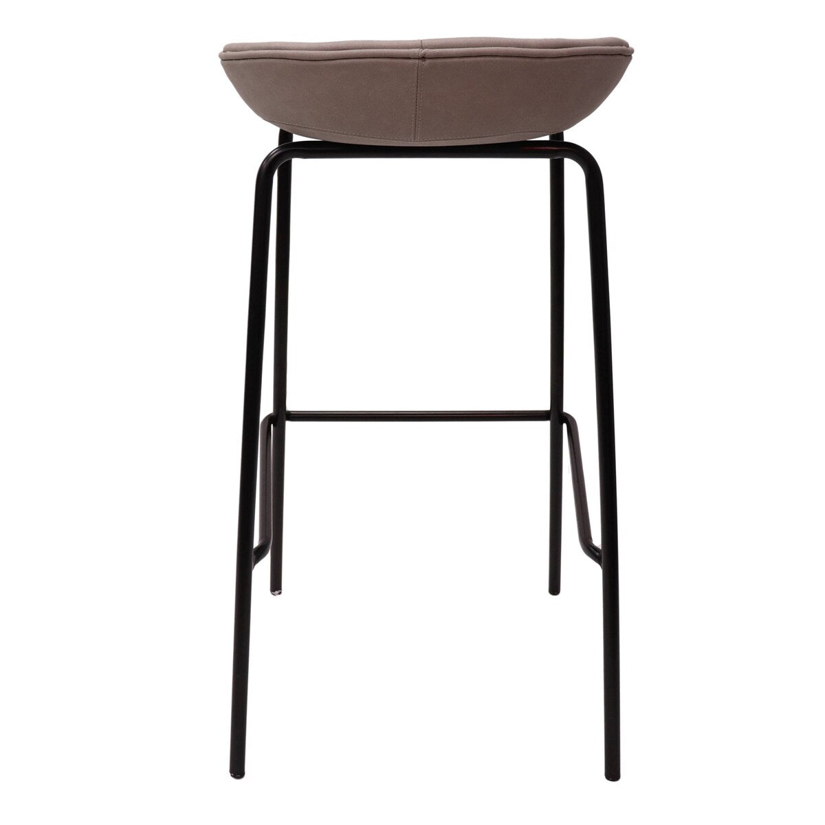 Leather Barstool with Powder-Coated Iron Frame Set of 2 Servos Series