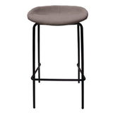 Leather Barstool with Powder-Coated Iron Frame Servos Series