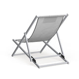 Sunset Modern Lightweight Sling Folding Patio Lounge Chair With Headrest for Outdoor Pool Beach Porch Backyard