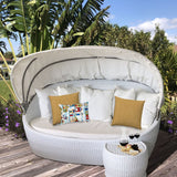 Joita Home Lemon Frosting Indoor/Outdoor, Zippered Pillow Cover with Insert, Set of 2 Large & 1 Lumbar