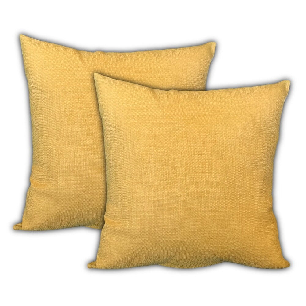 Joita Home Lemon Frosting Indoor/Outdoor, Zippered Pillow Cover with Insert, Set of 2 Large & 1 Lumbar
