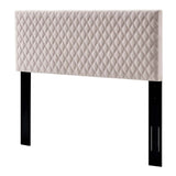 Lemont Diamond Shaped Pink Velvet Upholstered Full/Queen Size Headboard