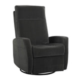 Garrett Gray Recliner with Swivel Glider And Built In Head Rest