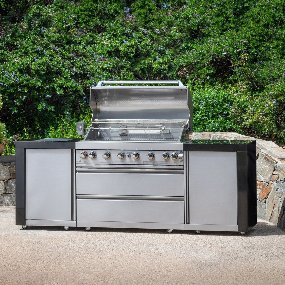 Lenny Outdoor 8-Burner Stainless Steel BBQ Gas Grill by Christopher Knight Home