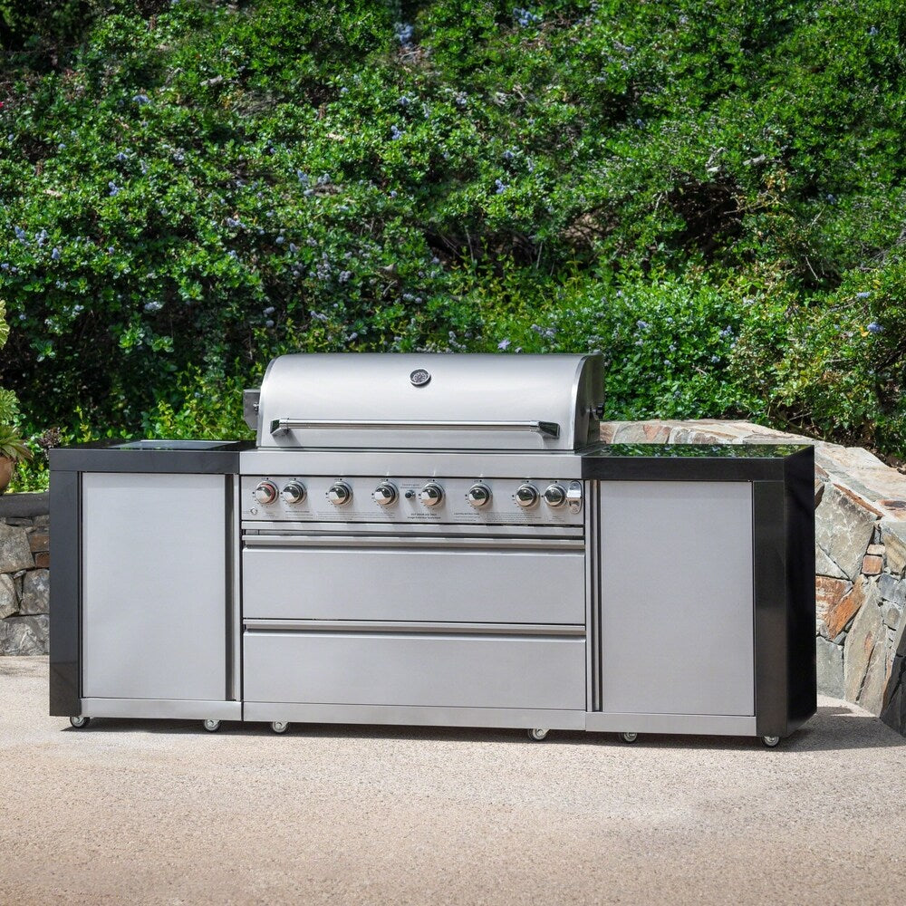 Lenny Outdoor 8-Burner Stainless Steel BBQ Gas Grill by Christopher Knight Home