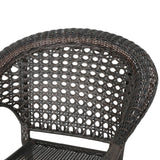 Leon Outdoor 3-Piece Wicker Chat Set by Christopher Knight Home