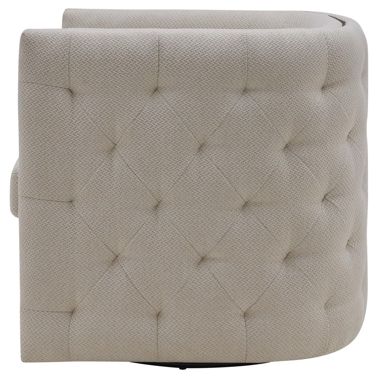 Leslie Fabric Swivel Tufted Chair