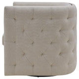 Leslie Fabric Swivel Tufted Chair