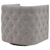 Leslie Fabric Swivel Tufted Chair