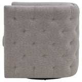 Leslie Fabric Swivel Tufted Chair