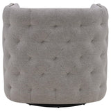 Leslie Fabric Swivel Tufted Chair