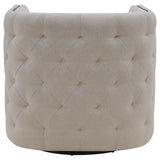 Leslie Fabric Swivel Tufted Chair