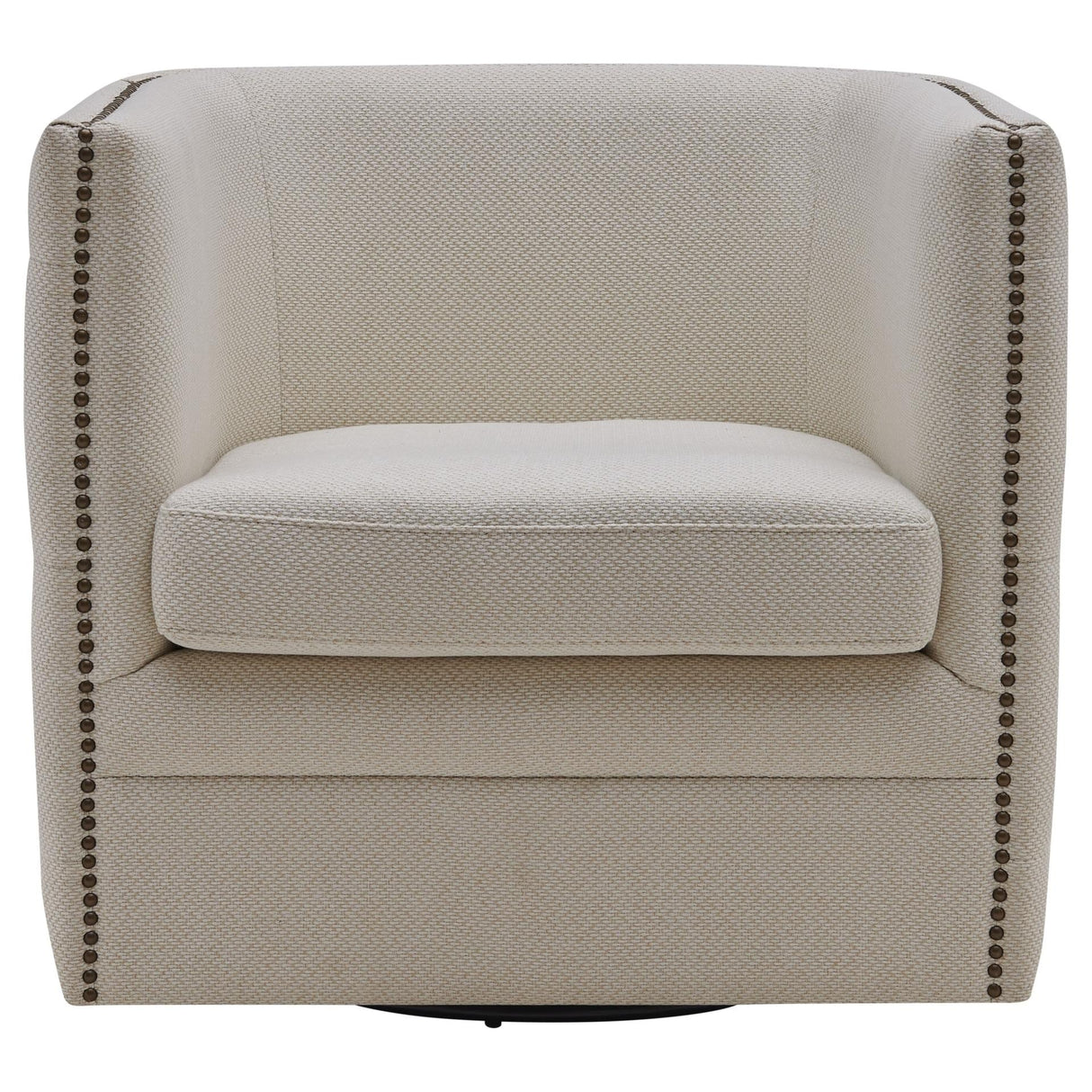 Leslie Fabric Swivel Tufted Chair