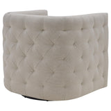 Leslie Fabric Swivel Tufted Chair