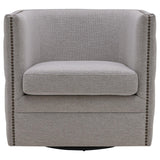 Leslie Fabric Swivel Tufted Chair