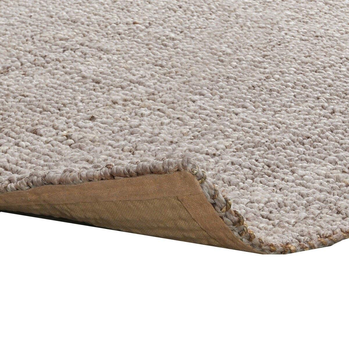 Lestino 2 x 3 Handspun Area Rug, Beige Jute, Boucle Woven Solid Pattern - 2 x 3