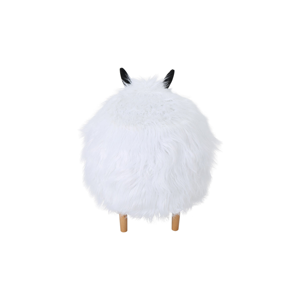 Levi Furry Yak Ottoman by Christopher Knight Home