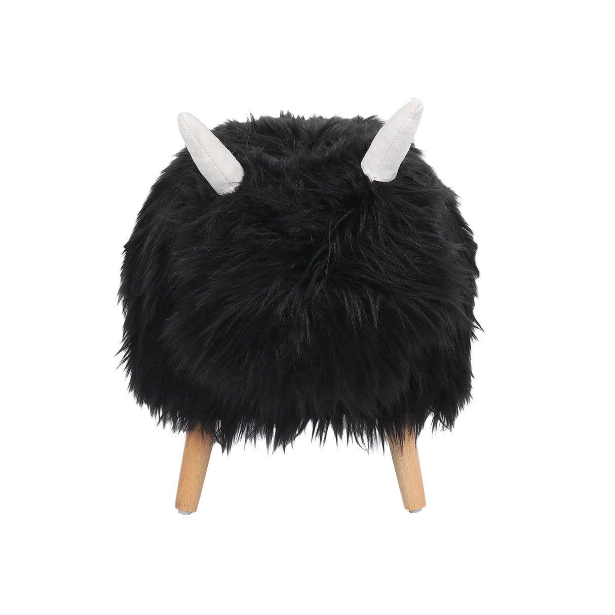 Levi Furry Yak Ottoman by Christopher Knight Home