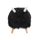 Levi Furry Yak Ottoman by Christopher Knight Home
