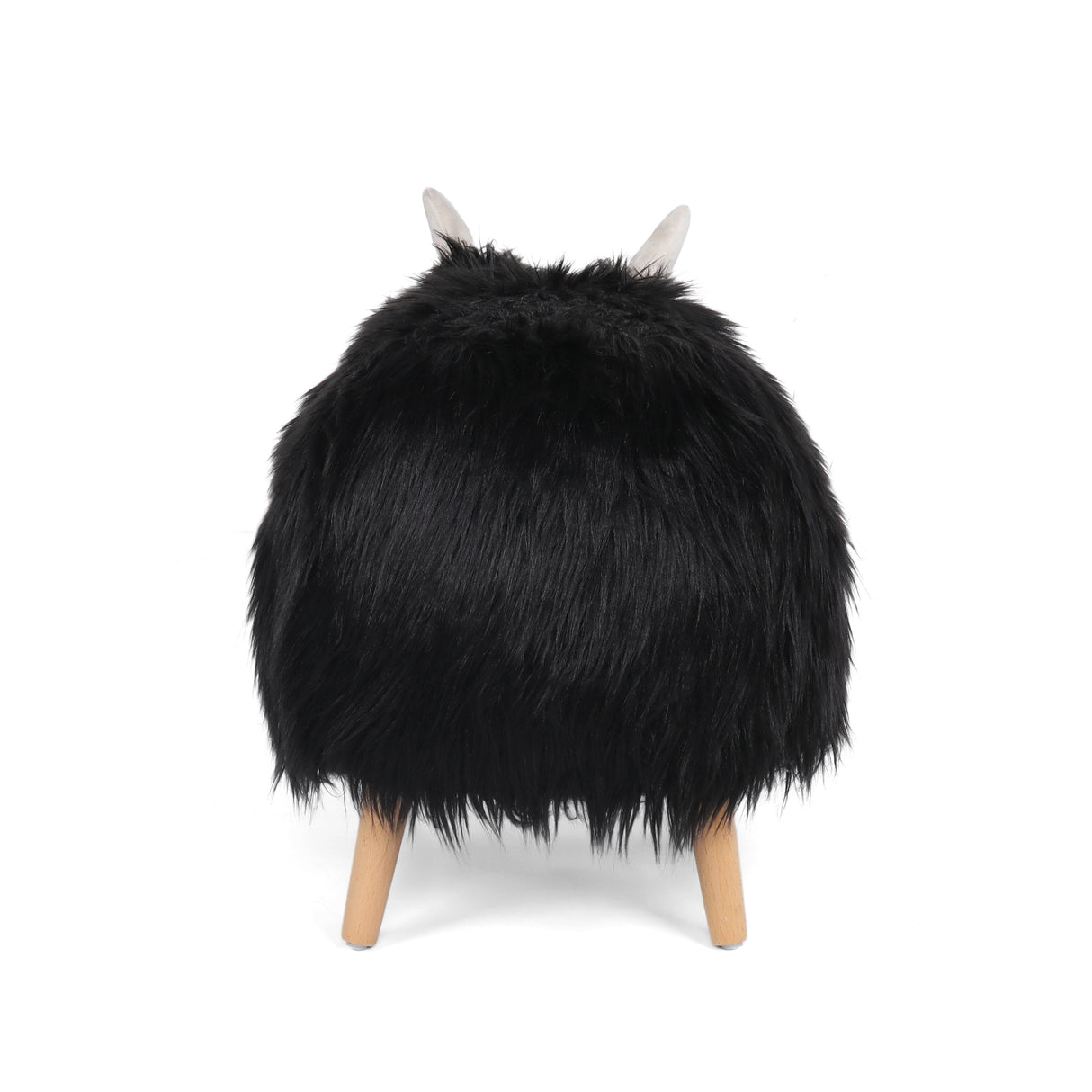 Levi Furry Yak Ottoman by Christopher Knight Home