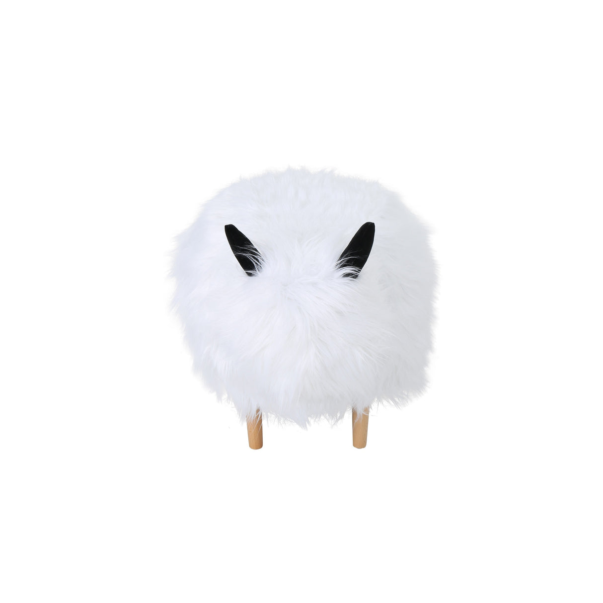 Levi Furry Yak Ottoman by Christopher Knight Home
