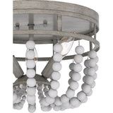 Lewes 3-Light Weathered White Maple Flush Mount - Weathered White Maple