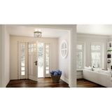 Lewes 3-Light Weathered White Maple Flush Mount - Weathered White Maple
