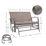 Lewis 2 Person Outdoor Loveseat Patio Glider