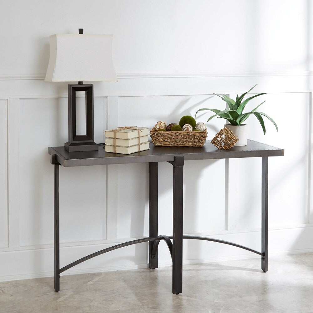 Lewis Console Table with Metal Top
