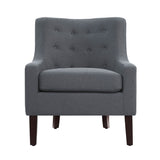 Lexicon Solid Wood and Plywood Frame Accent Chair - Dark gray - 31"Dx28"Wx34"H