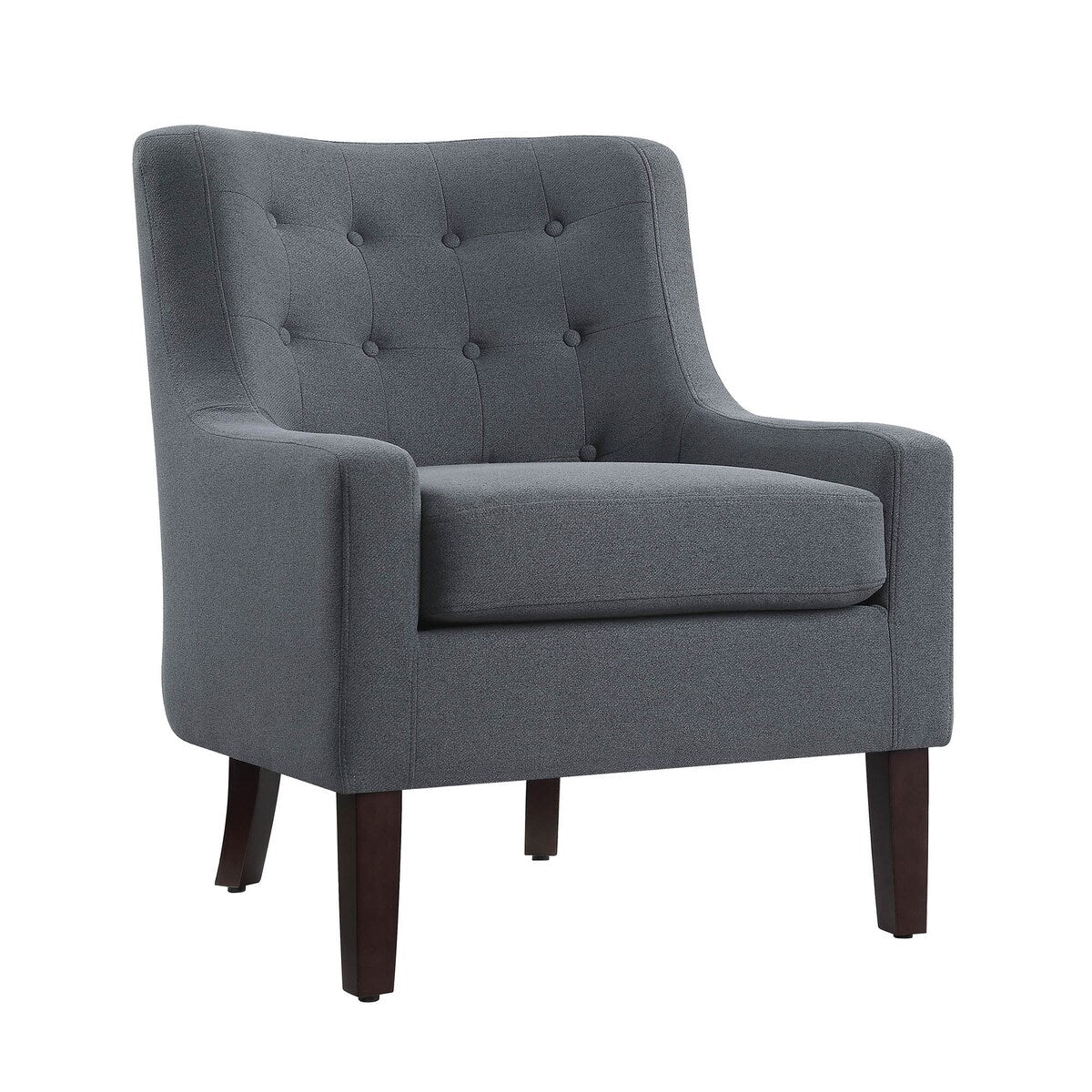 Lexicon Solid Wood and Plywood Frame Accent Chair - Dark gray - 31"Dx28"Wx34"H