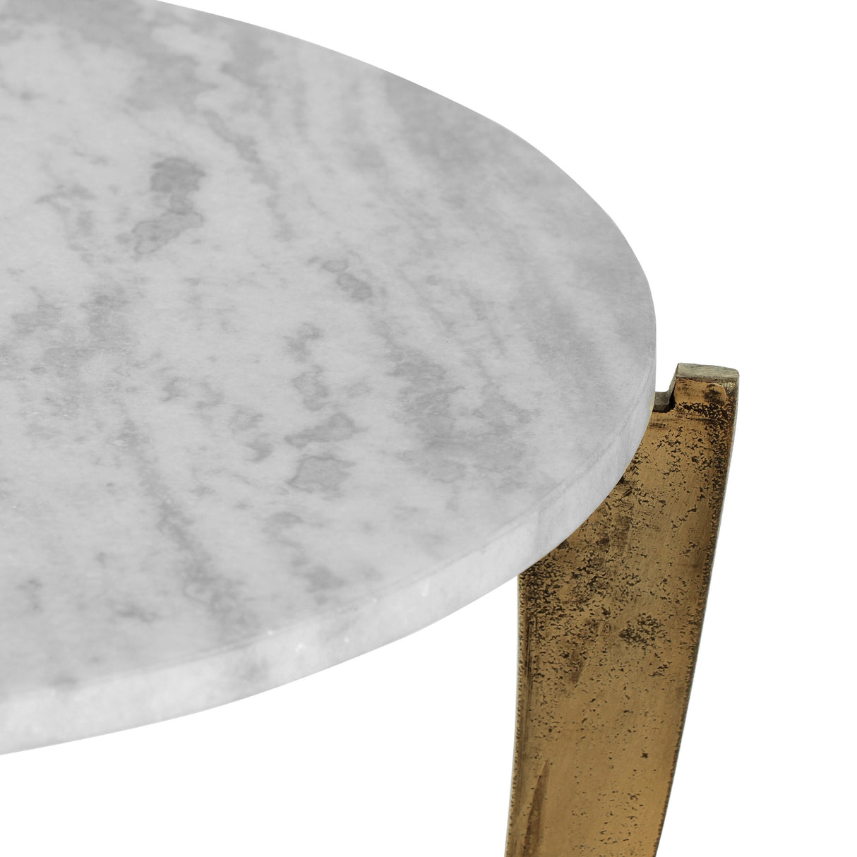 Lexie Indoor Marble and Aluminum Handcrafted Side Table by Christopher Knight Home