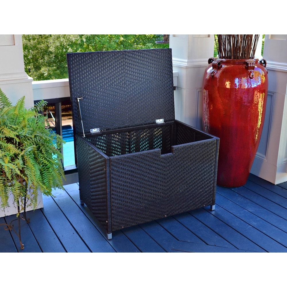 Medium Tortoise Outdoor Wicker Storage Box - 36" L x 24" W x 24" H