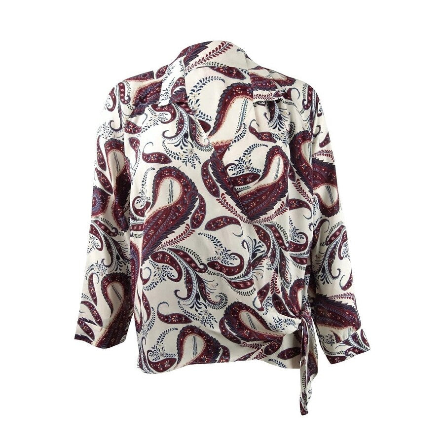 Leyden Women's Paisley Printed Wrap Top