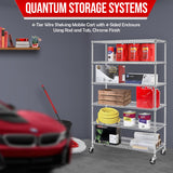 Liam 6-Tier NSF Certified Wire Shelving Unit Rack with Adjustable Shelving and Includes Wheels
